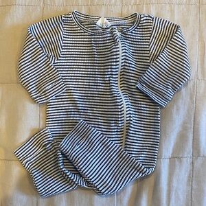 Striped Blue and White Kids Bodysuit